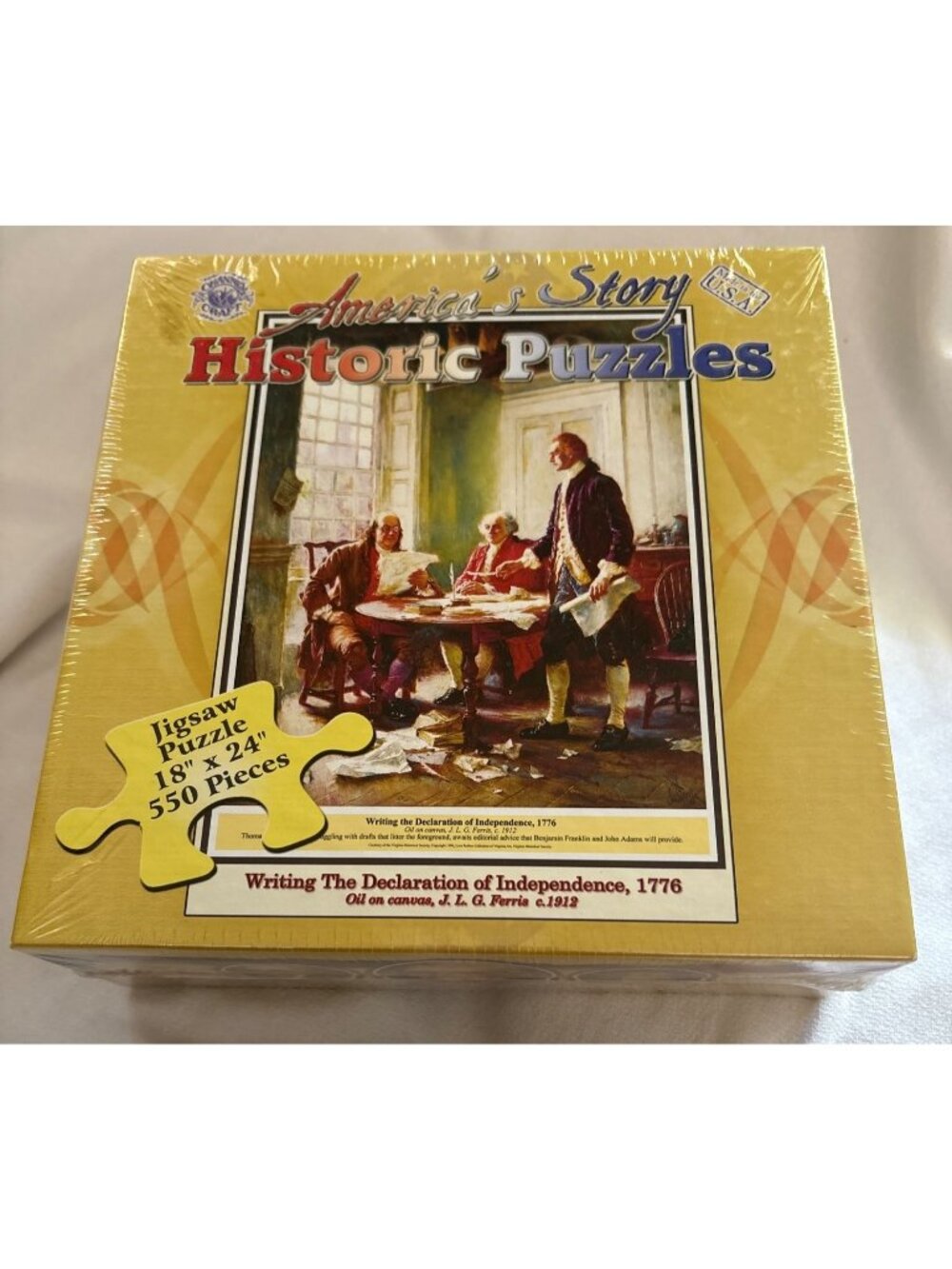Americas Story Historic Puzzles Writing Declaration Of Independence 1776 550-Pie